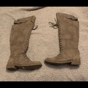 Madden girl(Steve Madden)dark gray knee high boots
